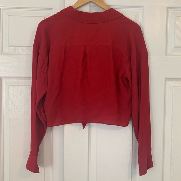 Aritzia Wilfred Free Cropped Tie Shirt - Picture 3 of 5